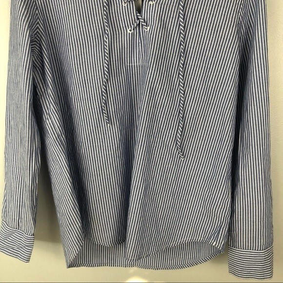 GAP Striped Lace-Up Popover Shirt NWT Size Small - Picture 6 of 13